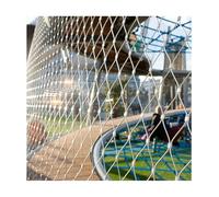 Filet de protection de sécurité extensible - Maille métallique pour balustrades, filet anti-chute pour ponts, escaliers, balcon, clôture de jardin - Taille personnalisée L 1,5 x l 10 m