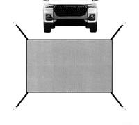 Filet de protection de voiture compatible avec radiateur et réservoir d'eau, convient pour housse en maille 105 x 85 cm, design pliable haute densité avec crochets, compatible (noir)