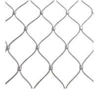 Filet de Protection en Acier Inoxydable Mailles Uniformes Performances Stables Grille Treillis Toile Filet Sécurité pour Cage, Balcon, Escalier(1x5m/3.28x16.4ft)