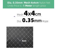 Filet de protection en nylon réutilisable contre les oiseaux,couvertures anti-oiseaux,bain supplémentaire,jardin,diamètre 0.35mm,maille 1/1,5,2/2,5,3,4,5,10cm - Type white mesh 4x4cm-6M width #A