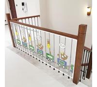 Filet de Protection Enfant 90 x 600 cm Résistant Aux Intempéries, Solide et Réglable, et Aux Tractions, Filet de Protection Balcon, Filets Sécurité Enfant pour Les Bébés, B