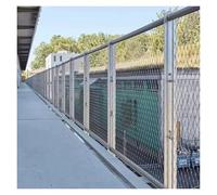 Filet De Protection, Filets en Corde d'acier Inoxydable, Capacité De Charge éLevéE Convient pour Protection Contre Les Chutes dans Les Cours(10cm Mesh,1.5x10m)