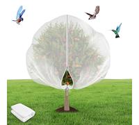 Filet de Protection Jardin 1 pièce Filets pour Jardin avec Cordon de Serrage et Fermeture éclair Maille Fine pour la Protection Arbre fruitier (1,8m×1,9m, Blanc)