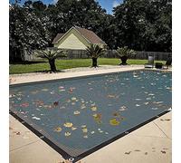 Filet De Protection Piscine Rectangulaire | 5x10m/6x12m Anti Feuilles & Anti-déchirure Couverture Piscine Hivernage pour Extérieur | Bâche De Protection Piscines Enterrée Et Hors-Sol | Aux UV