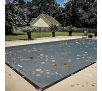 Filet De Protection Piscine Rectangulaire 5x10m/6x12m, Bâche De Protection Piscine Enterrée Et Hors-Sol, Couverture Piscines Hivernage pour Extérieur, Anti Feuilles & Anti-déchirure, Filet De Bassin