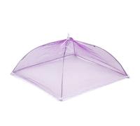 Filet de protection pour aliments, Couverture de filet parapluie Pop-Up en maille multicolore, pliable, réutilisable, facile à nettoyer for les repas plein air(Purple)