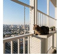 Filet de protection pour balcon - GREENVEA - Sans perçage - 10x3 m - Transparent - Protection contre les oiseaux