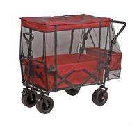 Filet de protection pour chariot pliable - Écran pour chariot de jardin - Accessoire de rangement de camping en polyester avec portes à fermeture éclair - Compatible avec la plupart des chariots
