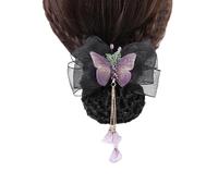 Filet de protection pour chignon papillon élégant avec pinces françaises pour femmes, professionnelles, hôtesse, banques, hôtels, restaurants