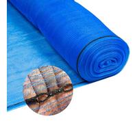 Filet de protection pour échafaudages 2,07 x 50 m | Filet anti-poussière | Filet de démolition | Filet d'échafaudage | 50 g/m² avec 100 serre-câbles | Différentes tailles et couleurs (bleu)