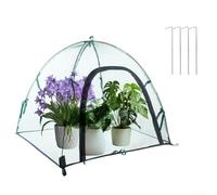 Filet de protection pour plantes avec fermeture éclair - Tente de jardin en polyéthylène avec 4 clous métalliques - Barrière anti-parasites pour fruits et légumes - Protection contre le vent - 56 x 56
