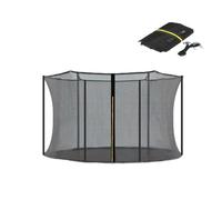 Filet de protection pour trampoline - Cadre rond en maille filet - Enclos de sécurité résistant aux UV | Bouclier de protection d'extérieur multifonction - Barrière de rechange respirante pour une
