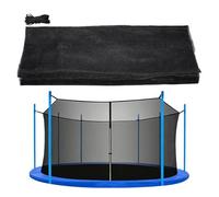 Filet De Protection Pour Trampoline | Remplacement Du Filet De Trampoline 12/14 Pieds | File-t De Sécurité Léger Avec Sangles Réglables, Résistant Aux Intempéries, Pour Cadre À Poteaux Droits 6/8