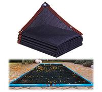 Filet de protection professionnel en maille fine pour piscines enterrées en polyéthylène Noir 6 x 10 m