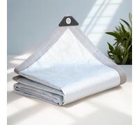 Filet de protection réfléchissant en feuille d'aluminium pour voiture, 8 m x 12 m, maille extérieure pour jardin, bateau, serre et pergola - Tissu bouclier pour une protection solaire efficace
