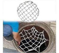 Filet de protection robuste en nylon de 8 mm avec 8 crochets d'ancrage en acier inoxydable pour puits souterrains, 76 cm de diamètre, protection anti-chute