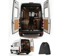 Filet de protection solaire universel pour hayon - Avec fermeture éclair et aimants pour pare-soleil - Compatible avec Mercedes Sprinter, VW Crafter, Ford Transit, Fiat Ducato, Opel Movano, Peugeot
