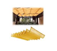 Filet de protection solaire,Voiles d'ombrage rétractables à vagues,pour patio, porche, cour, jardin, extérieur, tailles personnalisables(Yellow,(WxL)1x3m)