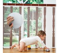 Filet de protection surélevé et durable pour enfants, balustrade, filet de sécurité, REBECASKYENS (2 m x 78 cm, Blanc, Maille)
