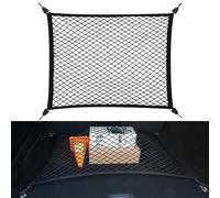 Filet de Rangement 80x60cm Peut Être Étendu Jusqu'À 200×110cm Filet Coffre Voiture Filet de Rangement Coffre avec 4 Crochets Haute Élasticité pour Navire Camions SUV Auto