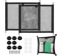 Filet de Rangement Camping Car, Filet Rangement Camping Car, 2 Pcs 40 x 35 Cm Filet Rangement Van, Filet à Bagages pour Camping-Cars, Campeurs, Bateaux, Van, Ménage Set de Noir