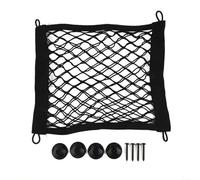 Filet de rangement élastique 25 x 30 cm Noir Pour voiture, caravane, bateau et camping-car Filet à bagages de haute qualité à fixer sur les sièges ou dans les armoires