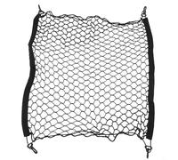 Filet de rangement élastique pour coffre de voiture, SUV, camion, berline, 70 x 70 cm, en maille avec 4 crochets, organiseur de coffre pour garder les sacs droits et sécurisés