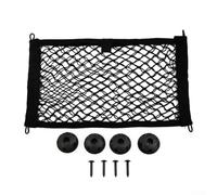 Filet de rangement extra large pour voiture - 25 x 45 cm - En maille élastique - Pour camionnette, caravane, bateau, placards, téléphone, bouteille, cartes, documents - Noir