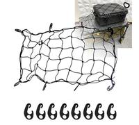 Filet de Rangement Filet Protection Élastique pour Chariot Camping avec 8 Clips Rangement pour Bagages Corde pour De Voiture Filet de Stockage Voiture
