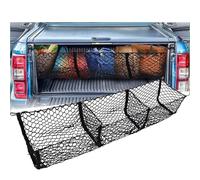 Filet de Rangement Filet Rangement Extensible À 3 Poches pour Coffre Voiture Support Bagages Robuste avec Kit Montage pour SUV Camionnette Fourgonnette Filet de Rangement Voiture