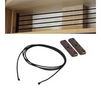 Filet de rangement pour armoire ABS avec déflecteur anti-chute et corde 5For M pour voiture, camping-car, remorque ou caravane, installation facile à vis, espace vertical robuste Optifor Miser, noir