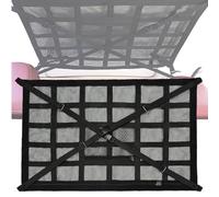 Filet de Rangement pour Toit de Voiture pour Chevrolet Corvette Stingray/Z06/SS 2020-2025, Organisateur de Plafond avec Pochettes Zippées Idéal,Black-Large