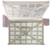 Filet de Rangement pour Toit de Voiture pour Chevrolet Corvette Stingray/Z06/SS 2020-2025, Organisateur de Plafond avec Pochettes Zippées Idéal,Beige-Medium