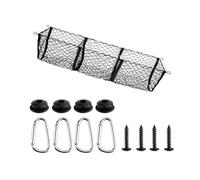 Filet de rangement robuste - Extensible à 3 ou 4 poches en maille avec 4 mousquetons métalliques, 130 x 40 cm, ajustement universel pour voiture, VUS, camion, camionnette, coffre