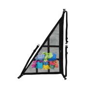 Filet de rangement triangulaire pour camion | Sangles réglables, robustes, peu encombrantes, accessoires d'intérieur de voiture pour aventures en plein air