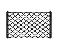 Filet de rangement universel pour coffre arrière de voiture avec élastiques et vis autotaraudeuses et poche de rangement(30X18cm)