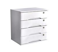 Filet de rangement verrouillable en bois massif pour fournitures de bureau A4 avec plusieurs compartiments plats B-4 Der Sto Solut
