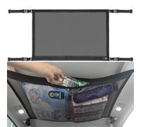 Filet de Rangement Voiture pour Peugeot ION | Double Couche en Maille Filet de Rangement pour Toit de Voiture, Grande Capacité, à Fermeture éClair