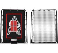 Filet de rebond de baseball, 155 x 111 cm, filet de rebond 2 en 1, entraîneur de rebond réglable, filet d'entraînement pour le softball et le baseball, appareil d'entraînement pour le jardin