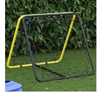 Filet de rebond de football double face réglable jaune et noir