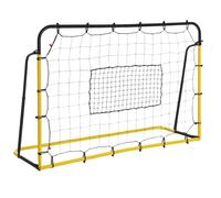 Filet de rebond de football - HOMCOM - 184L x 123H cm - 5 angles réglables de 60° à 90° - jaune et noir