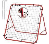 Filet de rebond de football réglable 62 x 62 cm à double angle avec cadre en acier portable pliable pour les passes et le tir, équipement de sports de plein air