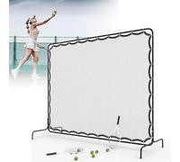 Filet de rebond de tennis portable avec cadre en acier pour entraînement solo et utilisation en extérieur dans le jardin