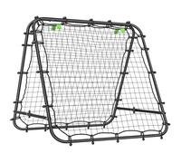 Filet de rebond double face - HOMCOM - 91 x 91 cm - pliable - réglable dans 5 angles - structure en acier - noir