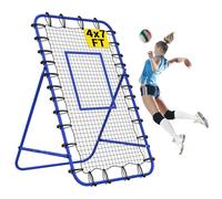 Filet de rebond pour volleyball - 2,1 x 1,2 m - Multi-angle réglable - Filet de rebond avec piquets métalliques solides - Pour football, volley-ball, basketball
