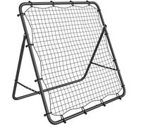 Filet de rebond - SPORTNOW - réglable 5 angles, 24 cordes élastiques filet, pour football handball - acier- 120x73x112cm, noir