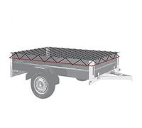 Filet de remorque extensible de 124 x 191 cm jusqu'à 135 x 230 cm - Noir - Linxor