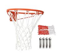 Filet De Remplacement pour Panier De Basket, Cercle de Basket Mural avec Filet, Système de But Anti-Rouille pour Allée Salle de Sport École Centre Fitness Grange Camp