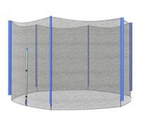 Filet de remplacement pour trampoline, filet de sécurité avec 1 porte zipée pour trampoline Ø305 cm et 6 poteaux