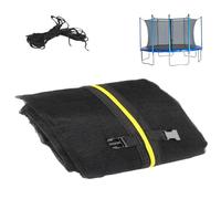 Filet de Remplacement pour Trampoline, Filet de sécurité pour Trampoline 12 Pieds avec Sangles réglables et 2 Fermetures éclair, résistant aux intempéries pour Cadre à 8 poteaux Droits, remplaceme